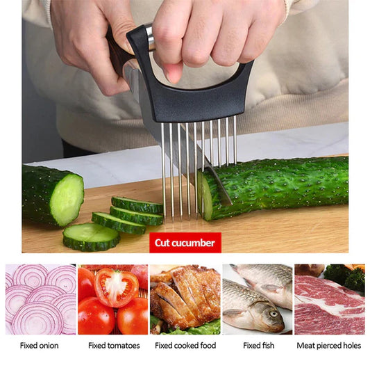 Stainless Steel Vegetable & Meat Slicer Holder & Tenderizer